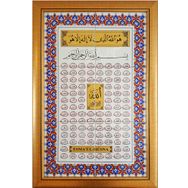 Armada Çini ED665 Esmaül Hüsna 40x60 cm Çini Pano