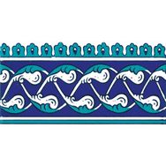 Armada Çini Ks-44 10X20 Cm Seramik Bordür Kütahya Cami Çinisi