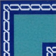 Armada Çini KSK 60 10x10 cm Zincir Desenli Modern Çini Bordür Köşe