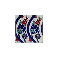 Armada Çini SP 77 20x20 cm Kütahya Çinisi İznik Lale Desen Çini Karo