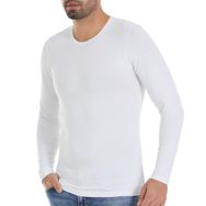 Armin Loretta 6 Adet Fanila Beyaz 495 Yıldız Erkek Bambu Uzun Kollu T-Shirt