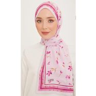 Armine 10008-15 Pembe Karma Çiçek Desen Trend Şal
