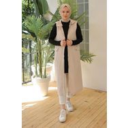 Armine 24YT549 Trend Kapitone Görünümlü Bej Bahar Yeleği