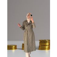 Armine 25YT811 Trend Gold Fermuarlı Kapitone Haki Kap