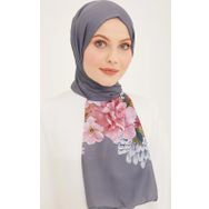 Armine 3611-05 Gri Çiçek Desen Şal