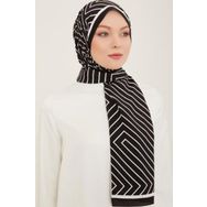 Armine 5761-01 Trend Defne Siyah Beyaz Şal