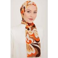 Armine 6348-2-04 Turuncu Kahverengi Şal