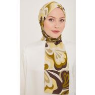 Armine 6348-2-09 Yeşil Kahverengi Şal