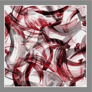 Armine 8932-05 Gri Batik Desen Tivil İpek Eşarp