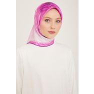 Armine 9100-04 Eflatun Çiçek Desen Sura İpek Eşarp