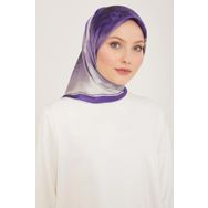 Armine 9100-08 Mor Çiçek Desen Tivil İpek Eşarp