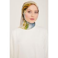 Armine 9102-36 Gri-Hardal Batik Desen Tivil İpek Eşarp