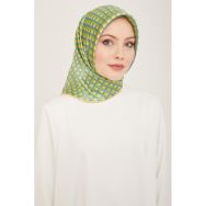 Armine 9109-51 Sarı Bal Peteği Desen Tivil İpek Eşarp
