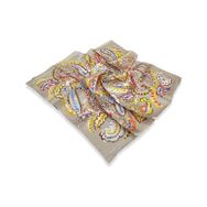 Armine 9130-32 Koyu Taş Rengi Etnik Desen Tivil İpek Eşarp