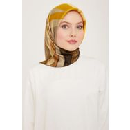 Armine 9131-52 Haki Fırça Desen Sura İpek Eşarp