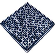 Armine 9132-88 Lacivert Geometrik Desen Tivil İpek Eşarp