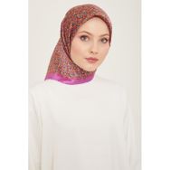 Armine 9134-03 Pembe-Bakır Mini Çiçek Desen Tivil İpek Eşarp