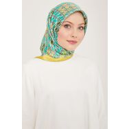 Armine 9144-53 Yeşil Karma Desen Tivil İpek Eşarp