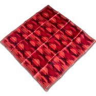 Armine 9169-84 Kırmızı Geometrik Desen Sura İpek Eşarp