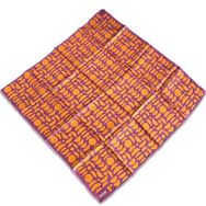 Armine 9174-36 Mor Turuncu Geometrik Desen Tivil İpek Eşarp