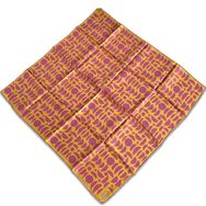 Armine 9174-57 Hardal Pembe Geometrik Desen Sura İpek Eşarp