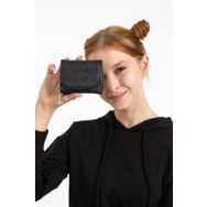 Armine C10 Mini Siyah Baskılı Kadın Cüzdan