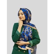 Armine Life Lacivert Yaz Serinliği Zincir Desenli Şal