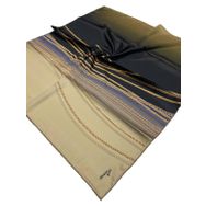 Armine Sport twill (tivil) Nostalji Zincir Desen Eşarp Vizon Gold Siyah Eşarp