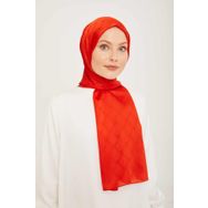Armine SYR24957 Trend Life Jakarlı Turuncu A Logo Dama Desen Kadın Şal