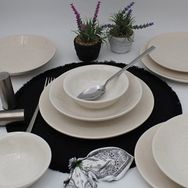 Arna Porselen Simli 8 Parça 2 Kişilik Yemek Takımı