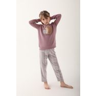 Arnetta 2612 Leylak Uzun Kol Kız Çocuk Pijama Takımı