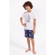 Arnetta Sailor Krem Lacivert Erkek Çocuk Bermuda Takım
