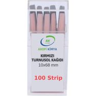 Aropi Kırmızı 100 Test Stripi 10x68 mm Turnusol Kağıdı