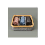 Arow 30x30 cm Gri 3 Bölmeli Katlanabilir Sepet