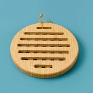 Arow Açık Kahverengi 17 cm Bambu Yuvarlak Nihale
