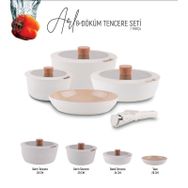 Arow Arlo Döküm 7 Parça Tencere Seti