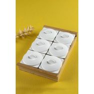 Arow TR-3207 Porselen Herme Beyaz 7 Parça Bambu Tepsili Kahvaltılık