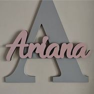 Arser Group Çocuk ve Bebek Odası Harf Kapı ve Duvar Süsü Pano İsimlik Ahşap Rengi Bebek Kapı Süsü