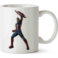 Art Hediye 01 Captain America Marvel İki Tarafı Baskılı Kupa Bardak