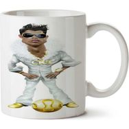 Art Hediye 01 Cristiano Ronaldo Karikatür İki Tarafı Baskılı Kupa Bardak