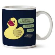 Art Hediye 01 Ducking Autocorrect Iki Tarafı Baskılı Kupa Bardak