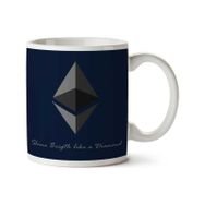 Art Hediye 01 Ethereum Cryptocurrency Shine Bright Like A Diamond Iki Tarafı Baskılı Kupa Bardak