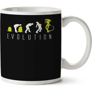 Art Hediye 01 Evolution Of Alien Funny Iki Tarafı Baskılı Kupa Bardak