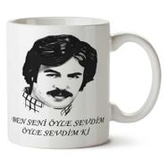 Art Hediye 01 Ferdi Tayfur Ben Seni Öyle Sevdim Sevdim Ki Iki Tarafı Baskılı Kupa Bardak