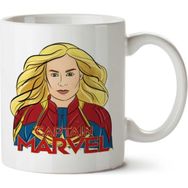 Art Hediye 01Captain Marvel Zara Larson İki Tarafı Baskılı Kupa Bardak