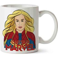 Art Hediye 01Captain Marvel Zara Larson İki Tarafı Baskılı Kupa Bardak