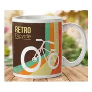 Art Hediye 1-080 Retro Bıcycle İki Tarafı Baskılı Kupa Bardak
