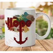 Art Hediye 1-1064 Hope Çapa İki Tarafı Baskılı Kupa Bardak