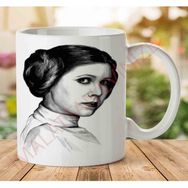 Art Hediye 1-1168 Princesa Leia Star Wars İki Tarafı Baskılı Kupa Bardak