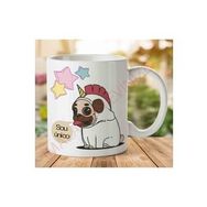 Art Hediye 1-1262 Unicorn Dog İki Tarafı Baskılı Kupa Bardak